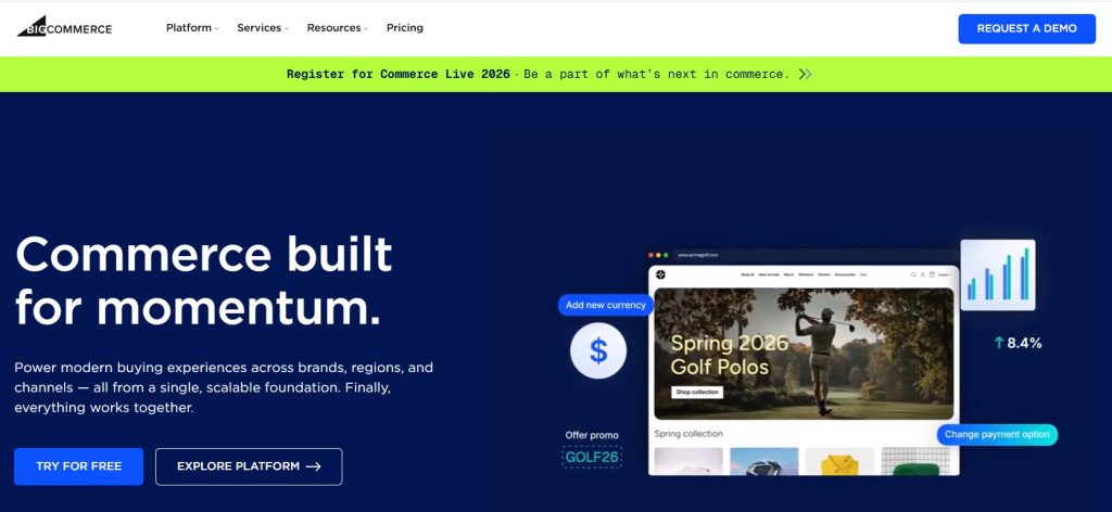 Best eCommerce Platforms 2026: Complete Comparison for B2B, B2C, and Small Business 5 Bigcommerce website builder expert trusted platform